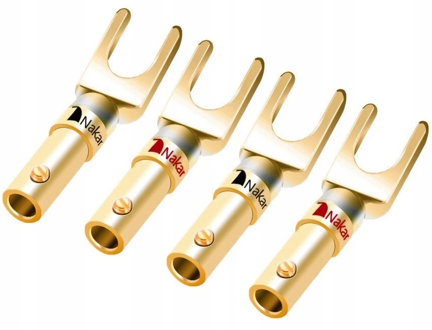

Nakamichi Wtyk głośnikowy widełkowy Hq Gold 4 szt