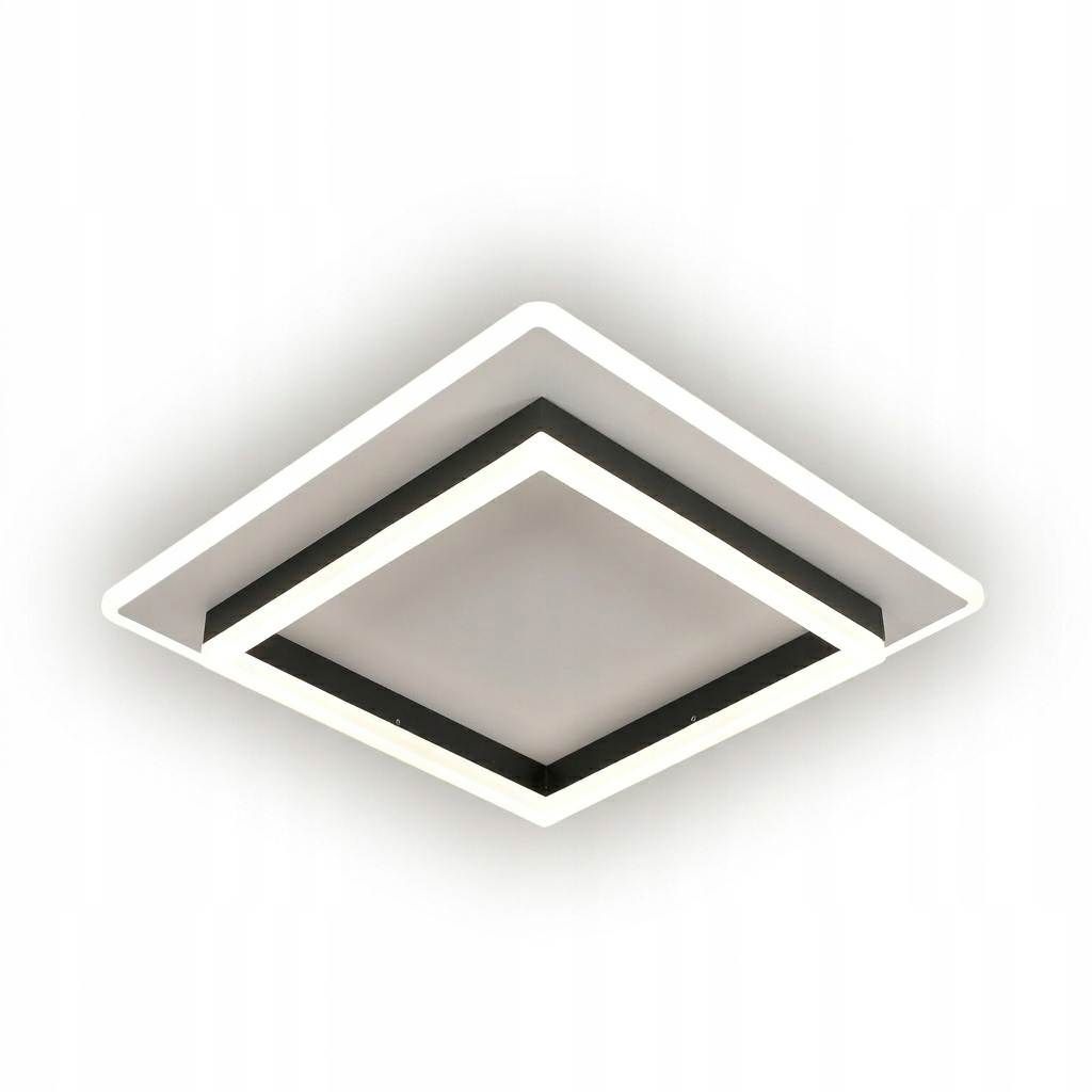 Lampa Sufitowa Plafon Led Kwadrat Čarny Natynkowa Nowoczesny 41W 4000K