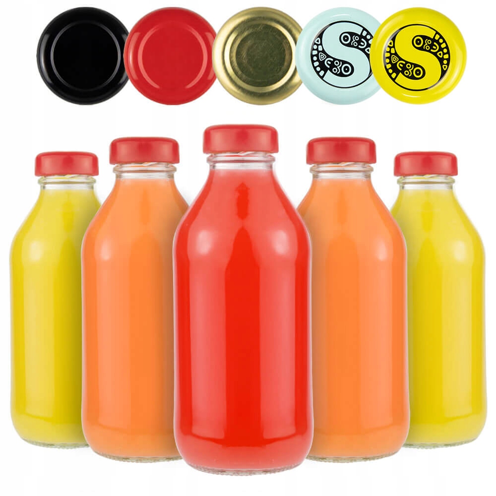 

80x Butelka na sok soczek syrop 330ml Wieczko