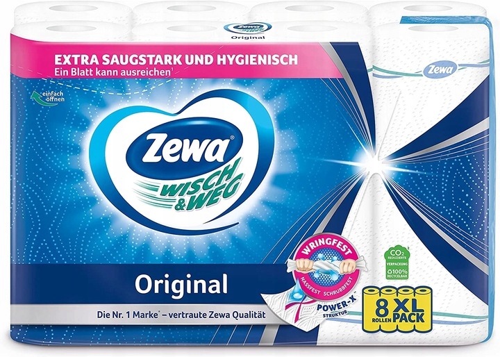 48x Rolek Ręcznik Papierowy Kuchenny Zewa Chłonny Celuloza