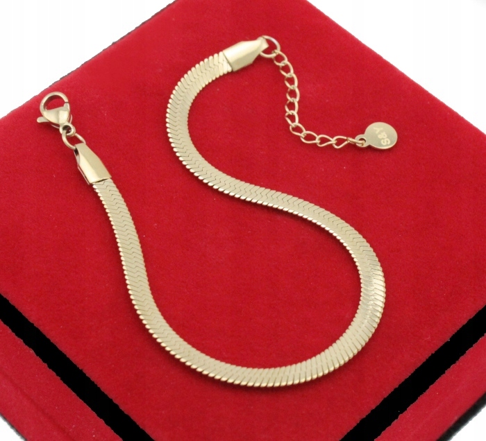 BRANSOLETKA ZŁOTA ŻMIJKA STAL CHIRURGICZNA Marka Inna marka