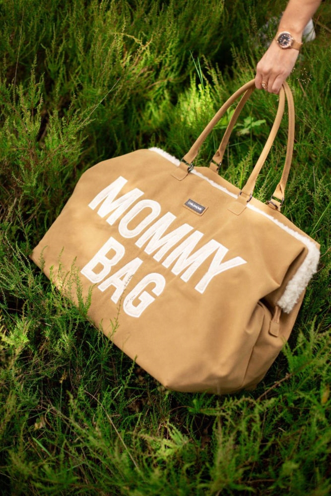 CHILDHOME TORBA MOMMY BAG DUŻA POJEMNA SUEDE-LOOK Wzór dominujący bez wzoru