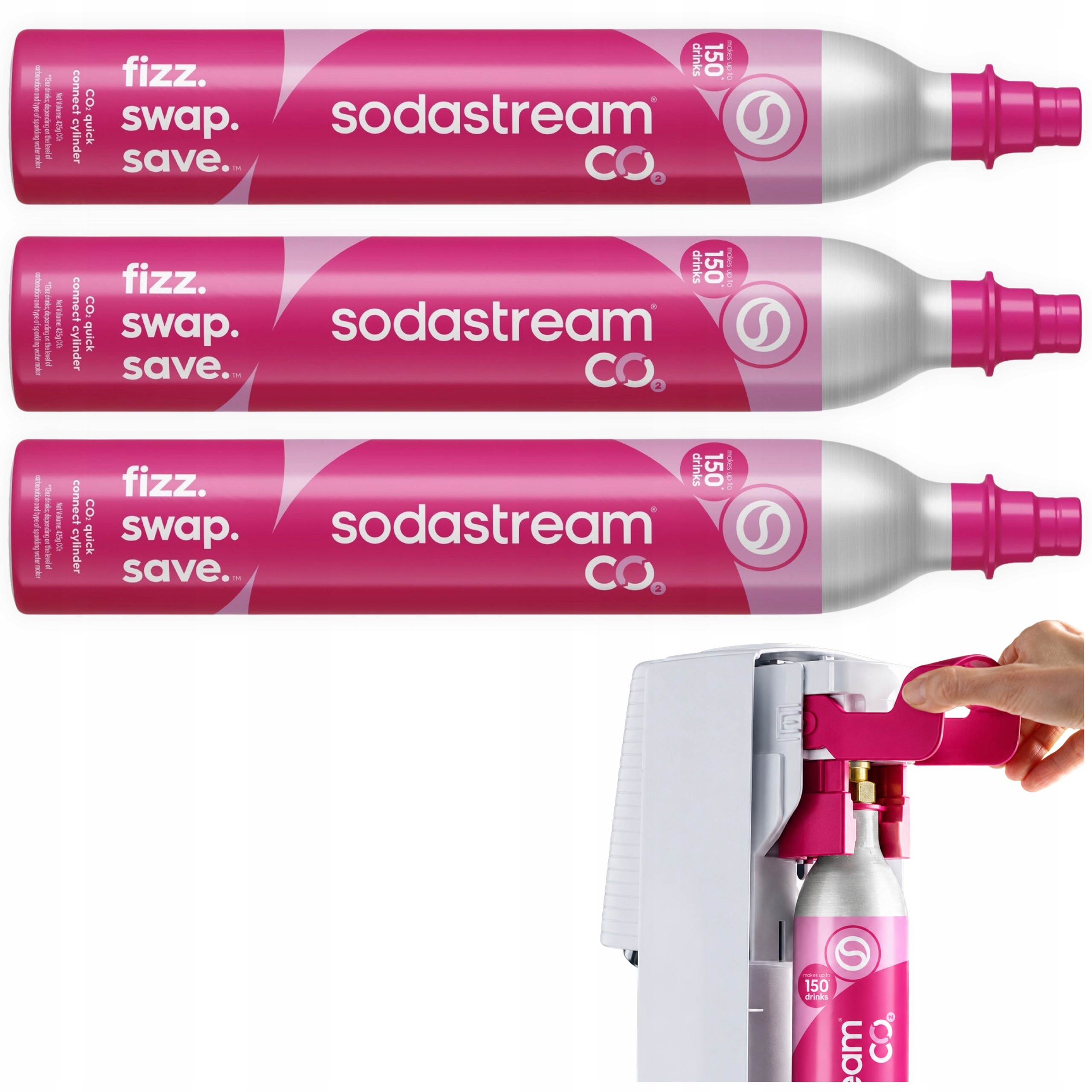 Cylindrová bombička s CO2 plynem SodaStream Quick Connect Qc pro saturátor