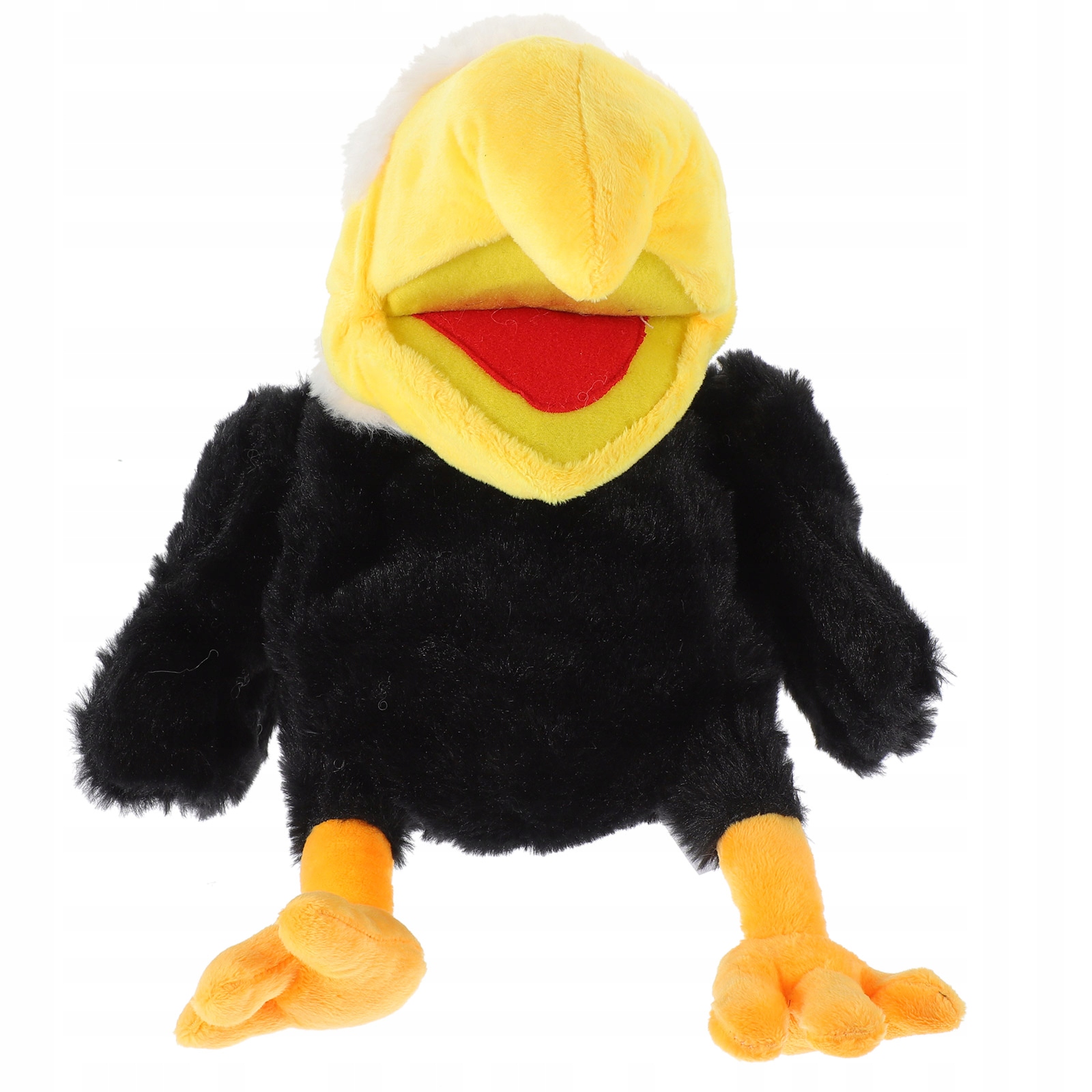 CZARNA PLUSZOWA PACYNKA PTAK - MIĘCIUTKA, ŁATWA W CZYSZCZENIU