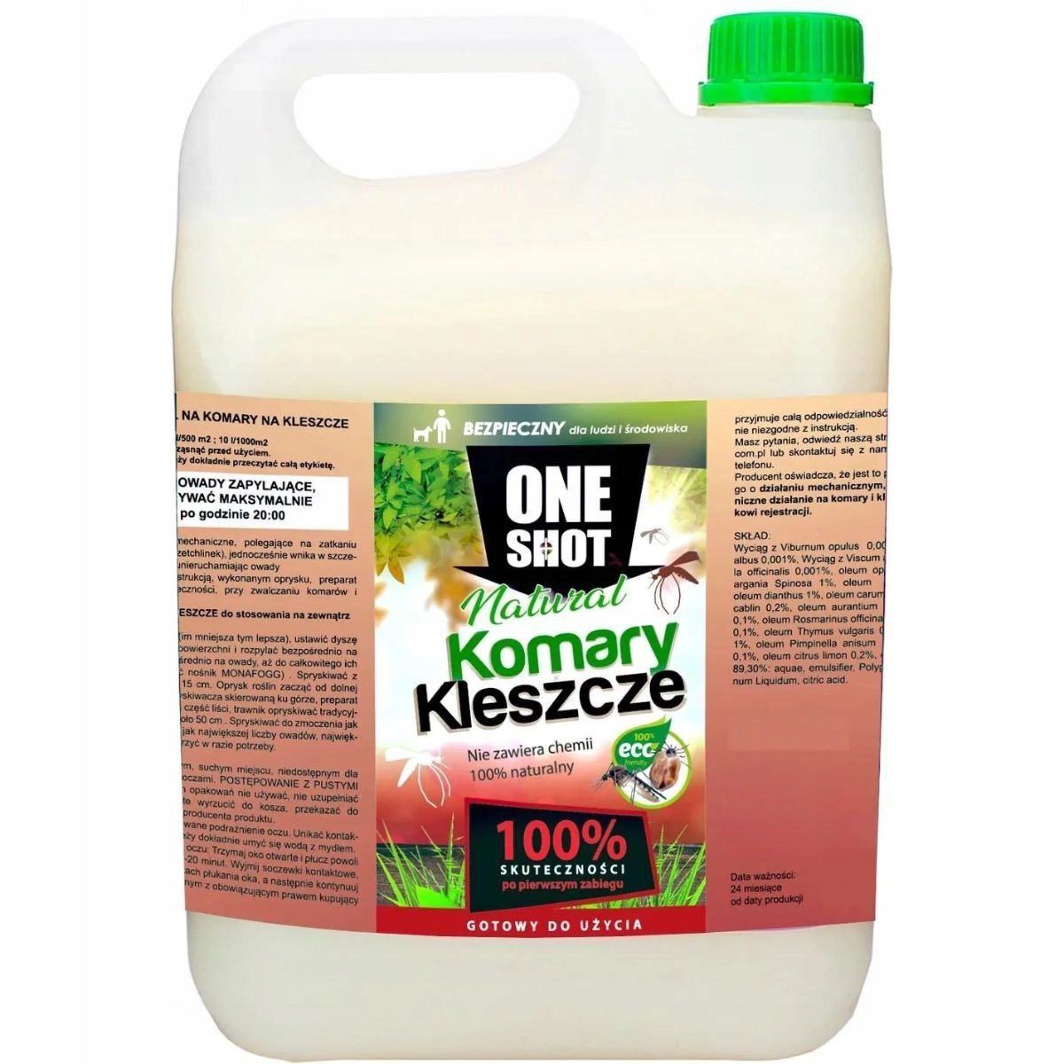 One Shot Natural komary i kleszcze 5l