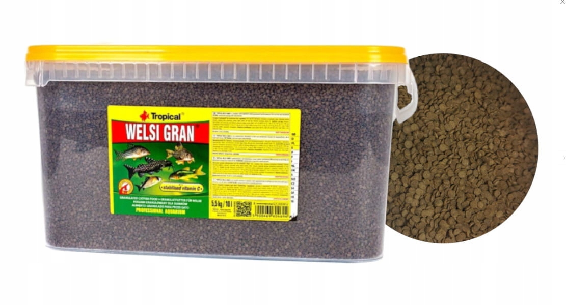 Levně Tropical Welsi Gran Krmivo 10 l 6,5 kg Krmivo pro ryby Akvárium