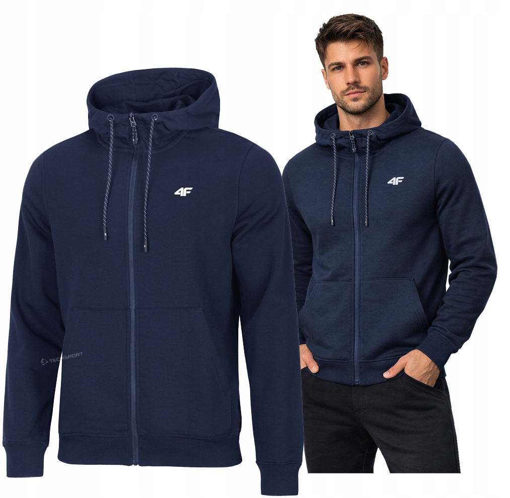 4F Męska Bluza Z Kapturem Bawełna Rozpinana rozm XL