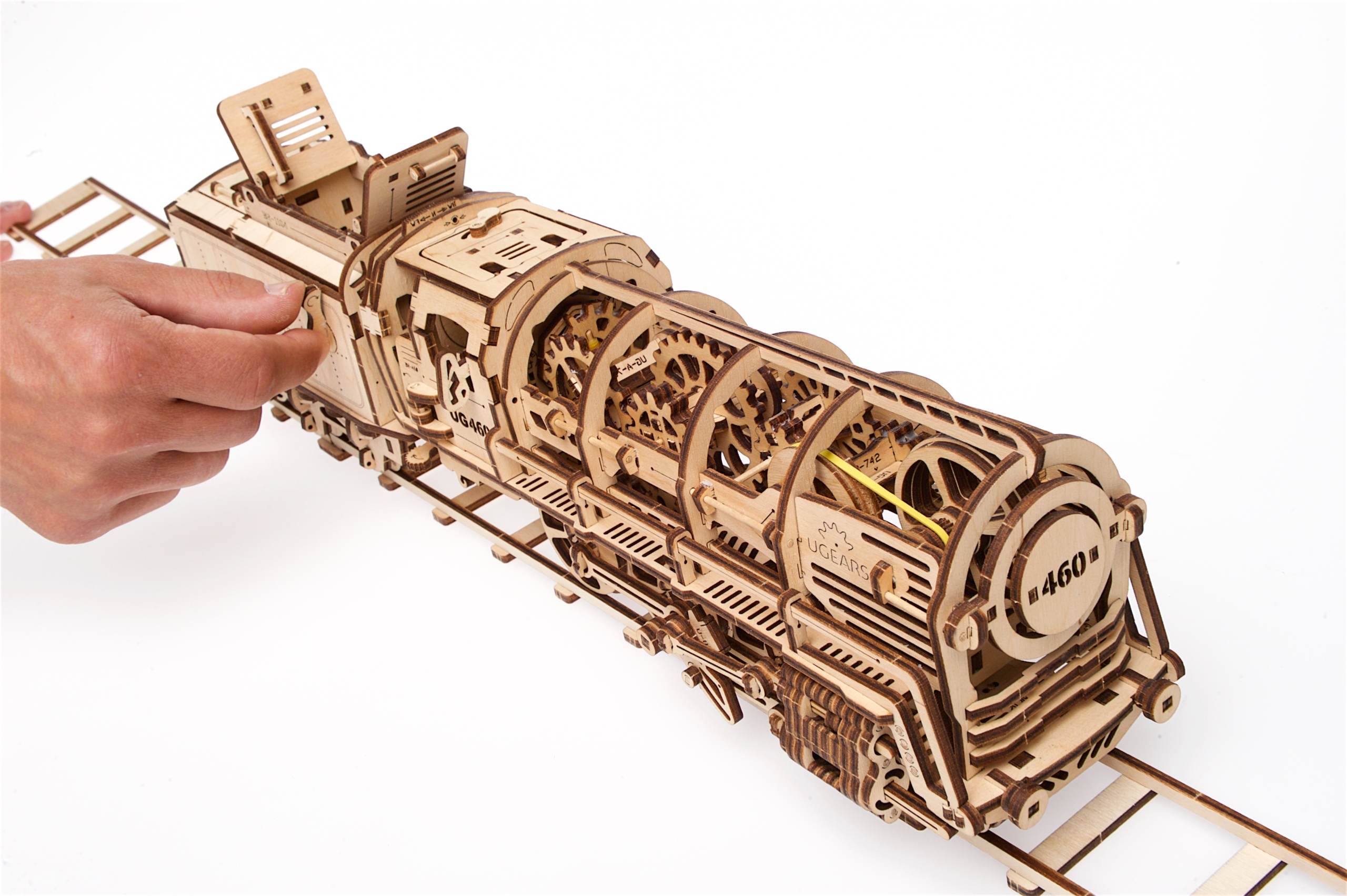 Puzzle 3D Drewniane Lokomotywa UG 460 uGEARS Kod producenta Steam Locomotive with tender