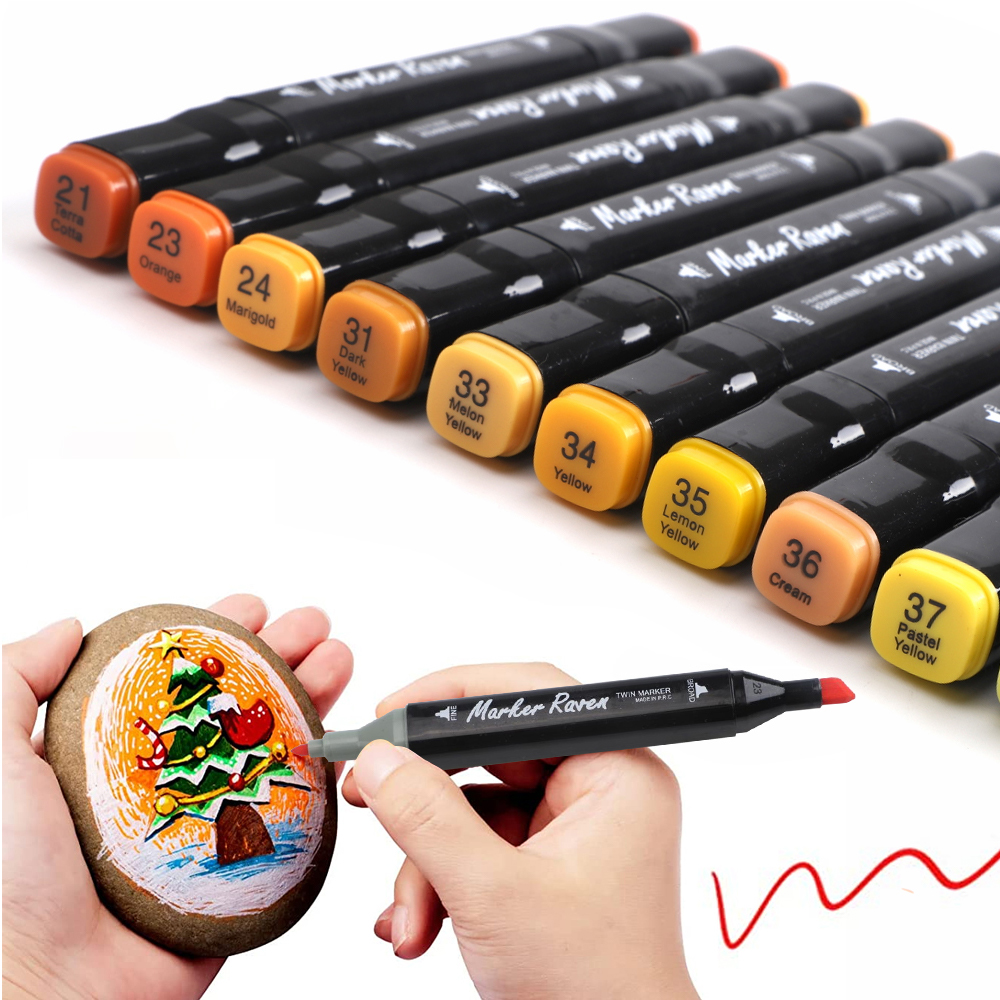 MARKERY DWUSTRONNY, OLEISTY PISAK 168 SZT + TORBA Kolor czarny