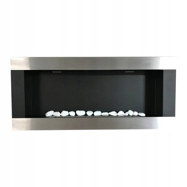 Biokominek portalowy Knap 65 x 40 x 12 cm czarny, srebrny