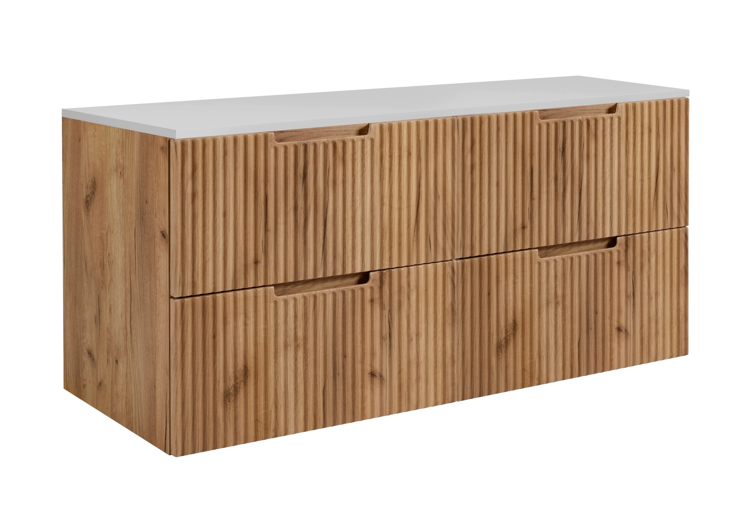 Nowoczesna szafka łazienkowa 120cm pod umywalkę craft ryfle Mdf blat biały