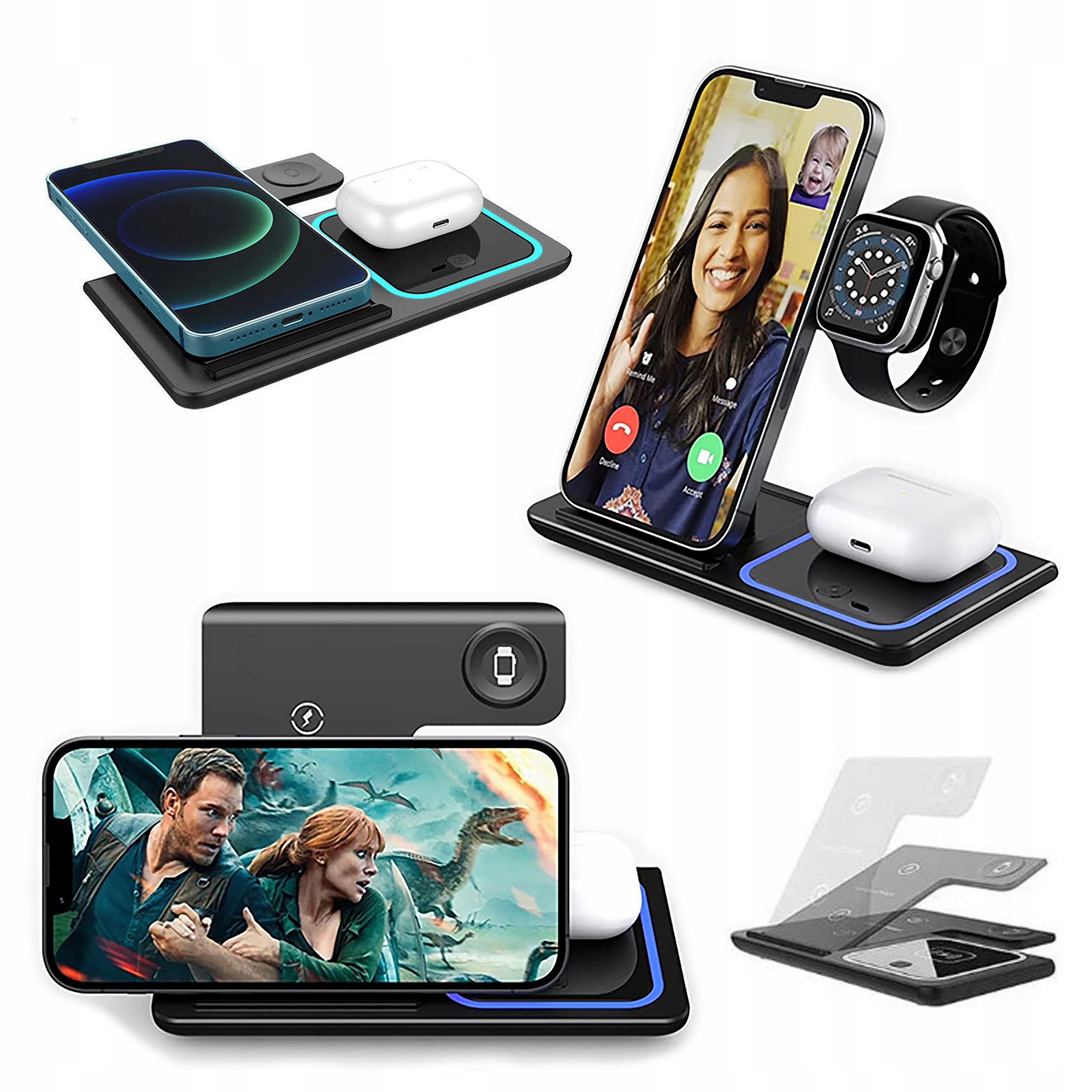 Ładowarka Indukcyjna Bezprzewodowa 3w1 do Apple EAN (GTIN) 5905947550432