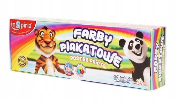 

Farby Plakatowe 20ml /12 Kolorów Zwierzęta