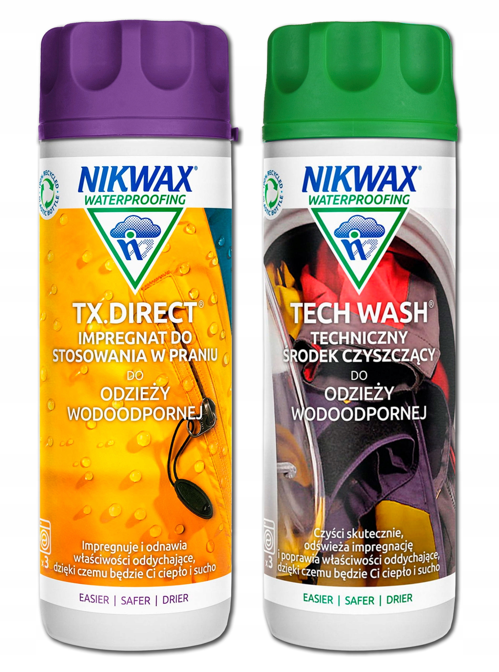 ZESTAW NIKWAX TECH WASH + IMPREGNAT TX.DIRECT WASH-IN ODZIEŻ TECHNICZNA EAN (GTIN) 5020716010303