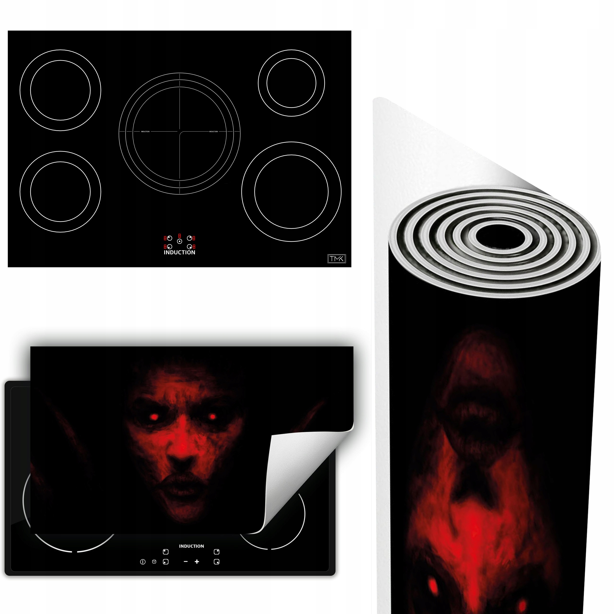 Vinylová Podložka Na Ochranu Sporáku 90x52 černá čert