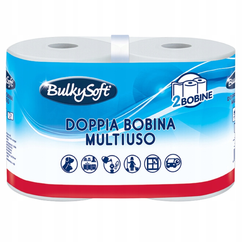 Levně 2x Bulkysoft Doppia Bobina Papírový ručník 500 listů 2 role