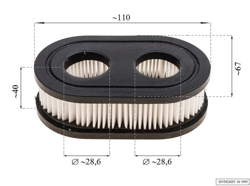 VZDUCHOVÝ FILTER B&S SÉRIA 550EX 650EXI 675EXI 675ISI 675IS Stav balenia originálne