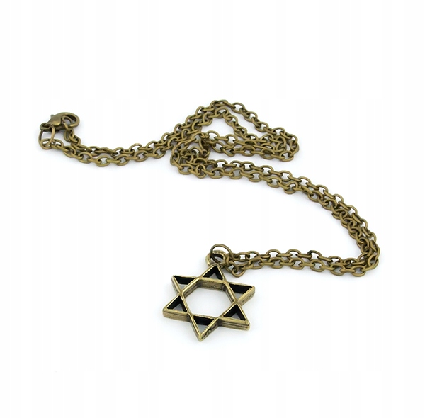 NASZYJNIK GWIAZDA DAWIDA ŁAŃCUSZEK ZŁOTA