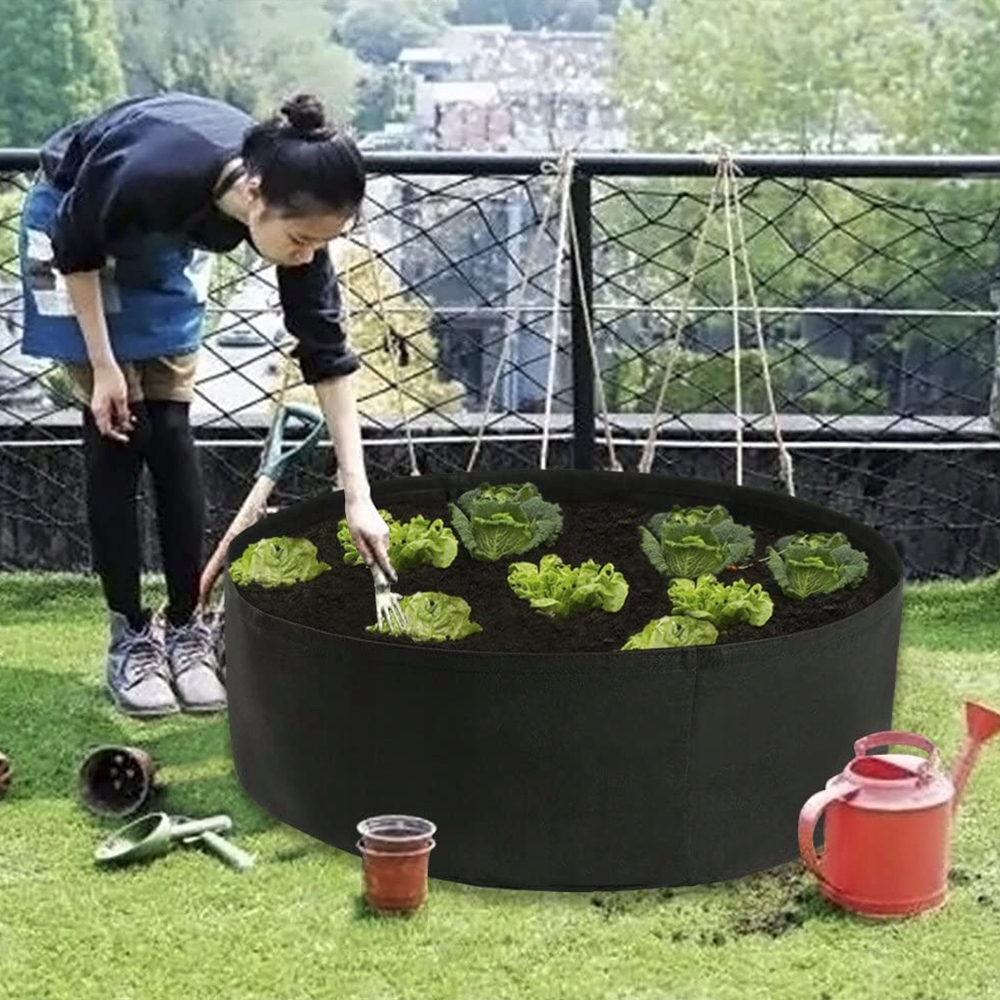 3 SZT Okrągły TORBA DO SADZENIA WARZYW 35,4 cala Marka PE