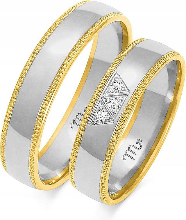 Bílý snubní prsten pro novomanžele svatba 585, 14 15 16, módní svatební kolekce