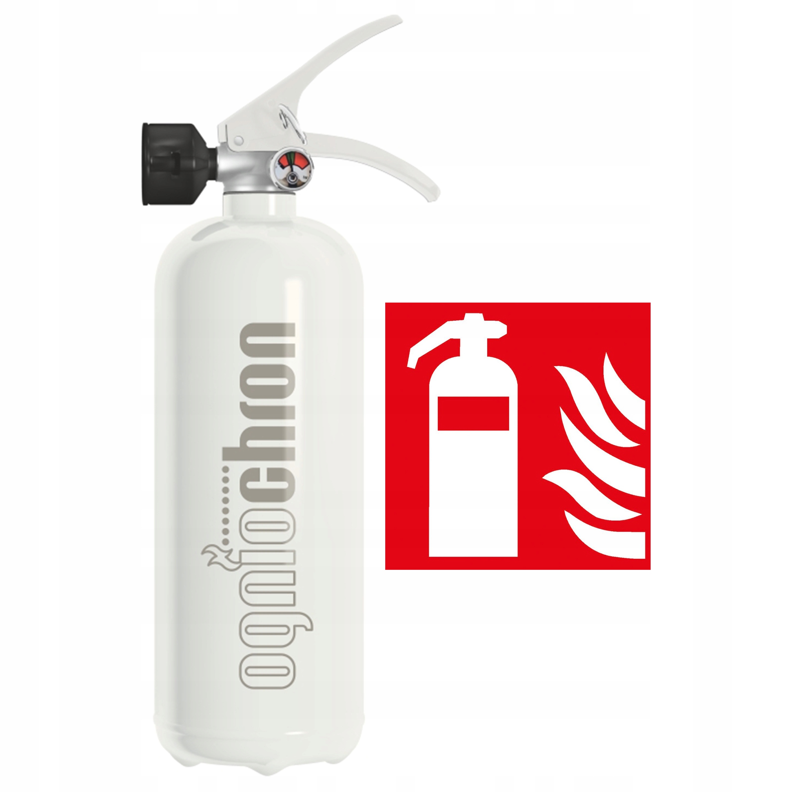 Gaśnica płynowa DOMOWA 2KG ABF BIAŁA + WIESZAK znak plakietka Ogniochron