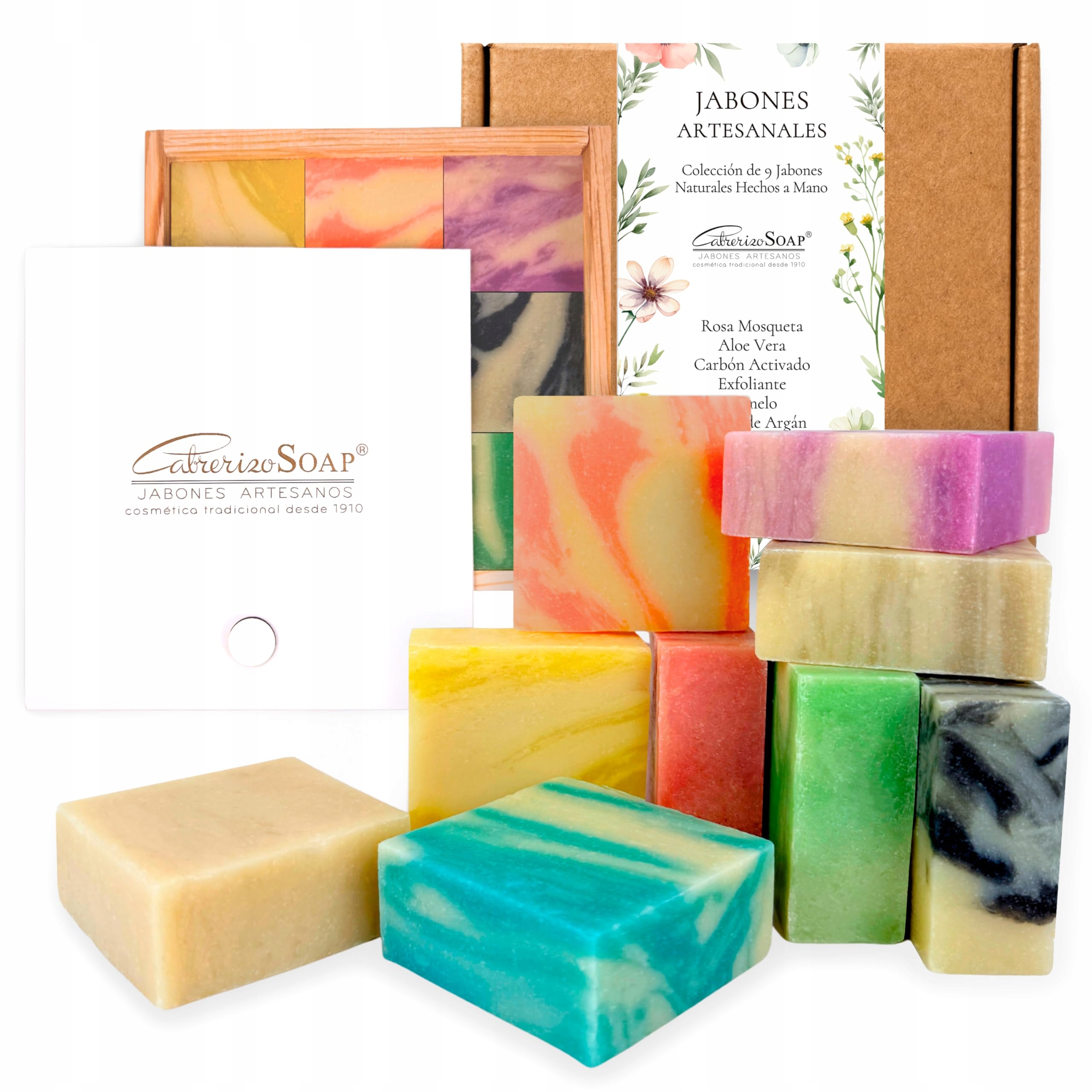 Cabrerizo Přírodní mýdlo Ruční Výroba Dárková Sada 9x80g Olivenöl