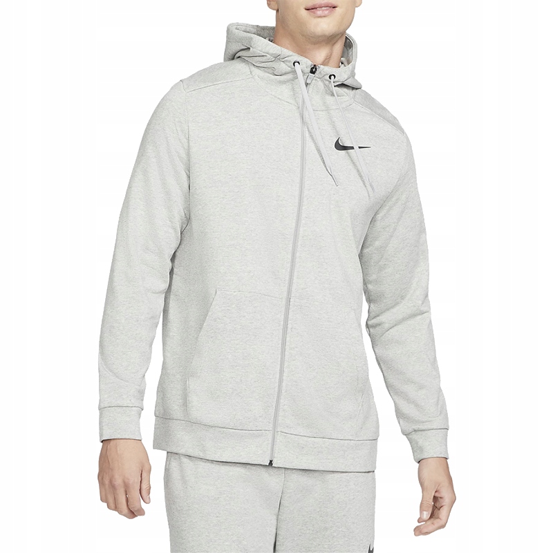 Sportovní Mikina pánská šedá S Kapucí Nike Dri-fit CZ6376-063 Vel M