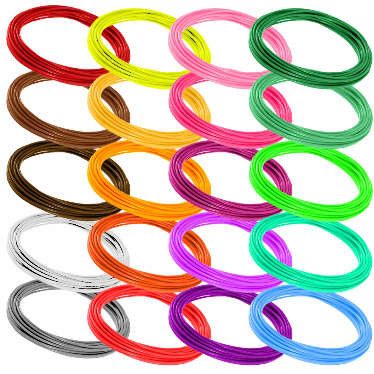 FILAMENT DO DŁUGOPISU 3D 100M WKŁADY 20 KOLORÓW