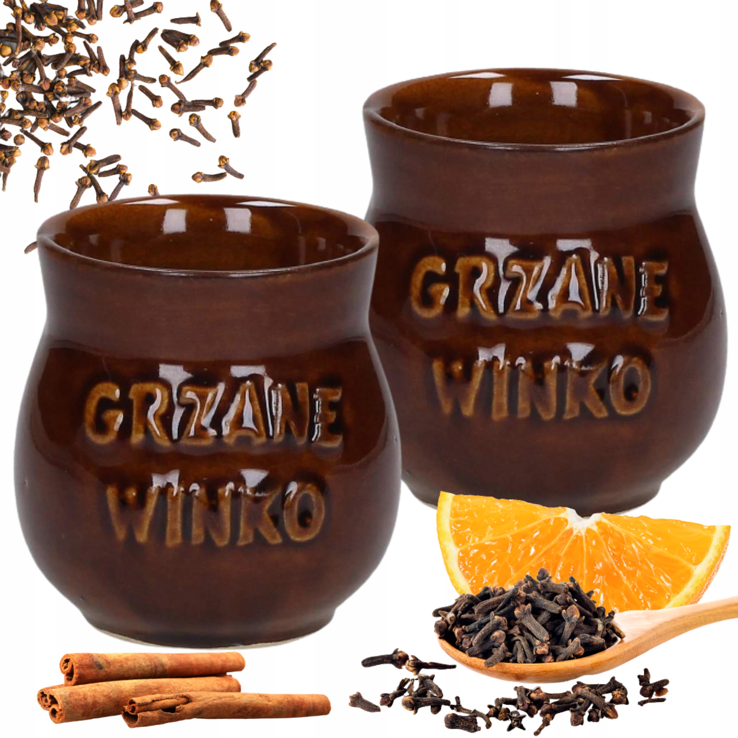 ZESTAW KUBKI GRZANEGO WINA grzańca 250ml 2 SZTUKI