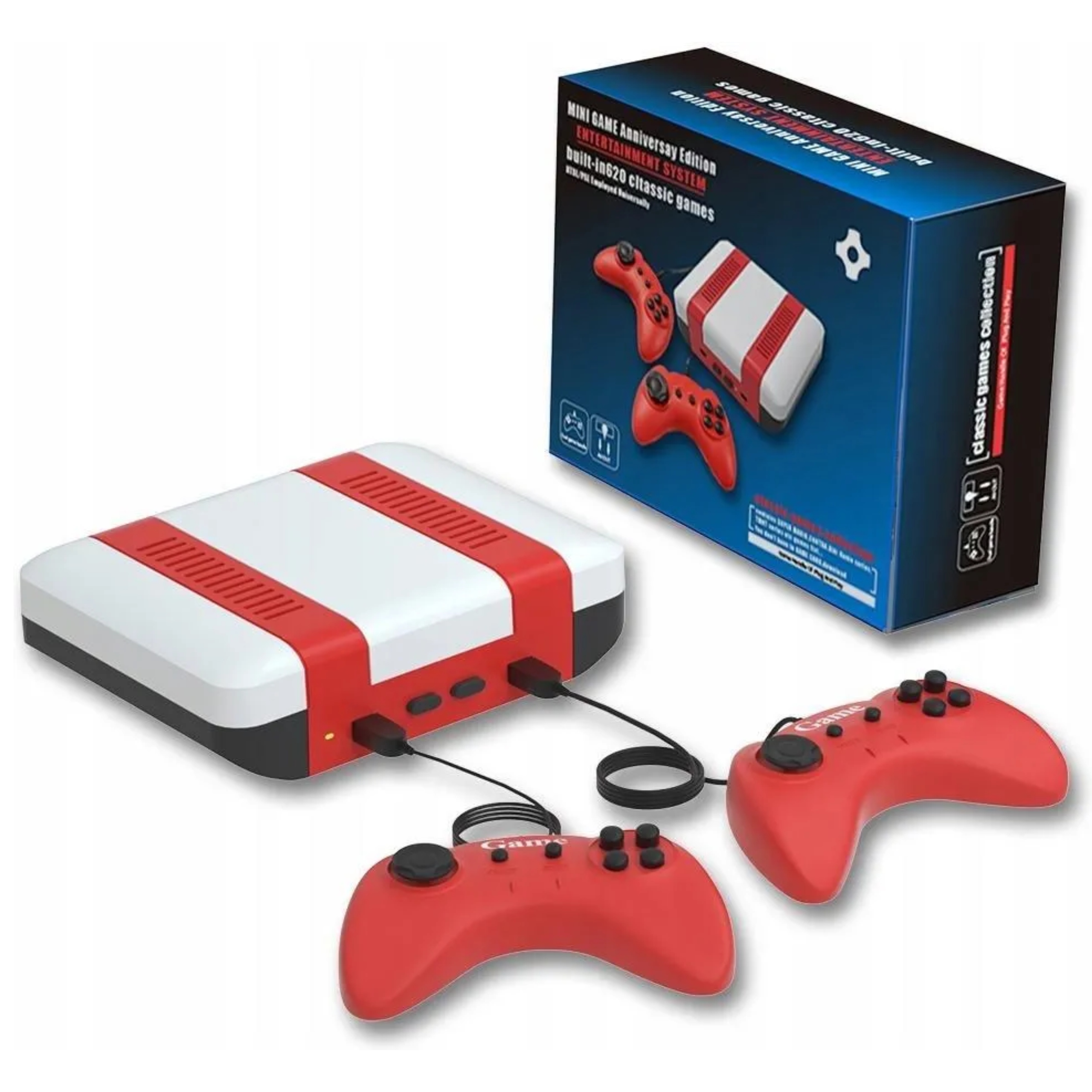 Konsola MINI retro do TV gra telewizyjna 620 gier z 2 padami AV Plug&Play