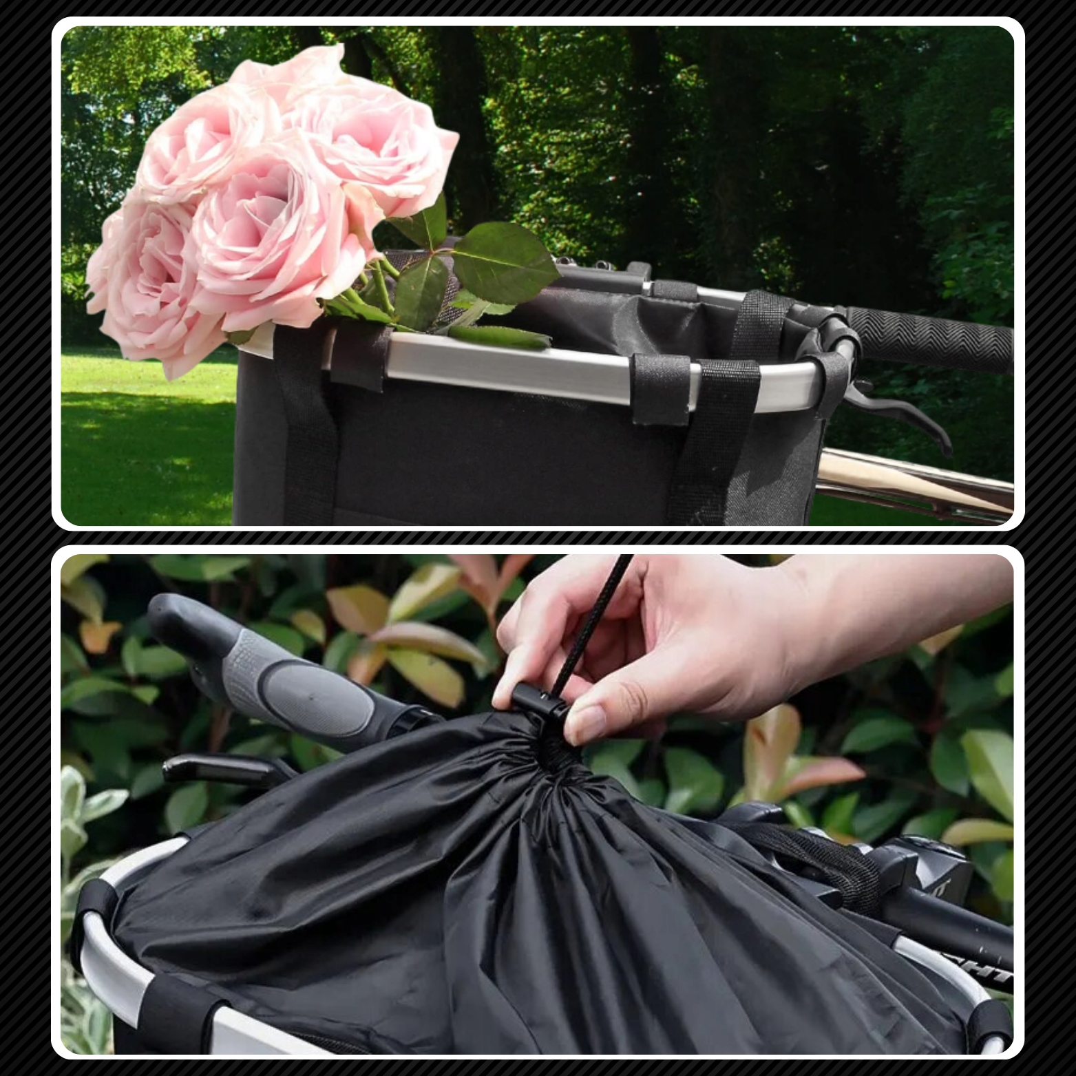 KOSZYK NA ROWER KIEROWNICĘ KOSZ ROWEROWY DO R Cechy dodatkowe elementy montażowe w zestawie