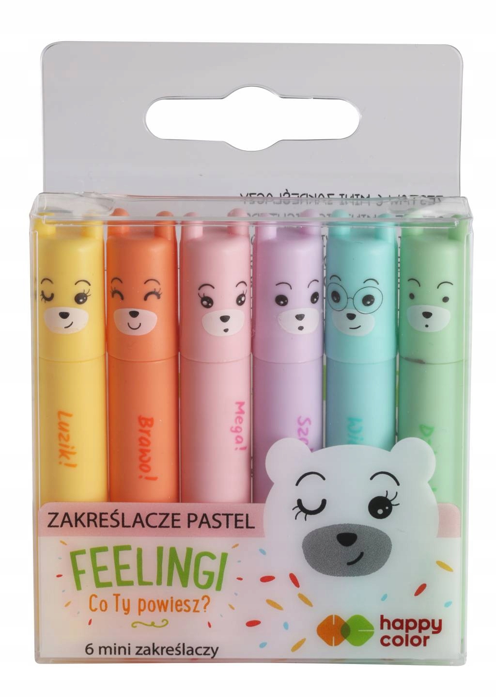 

Zakreślacze mini 6szt Feelingi pastelowe HappyColo