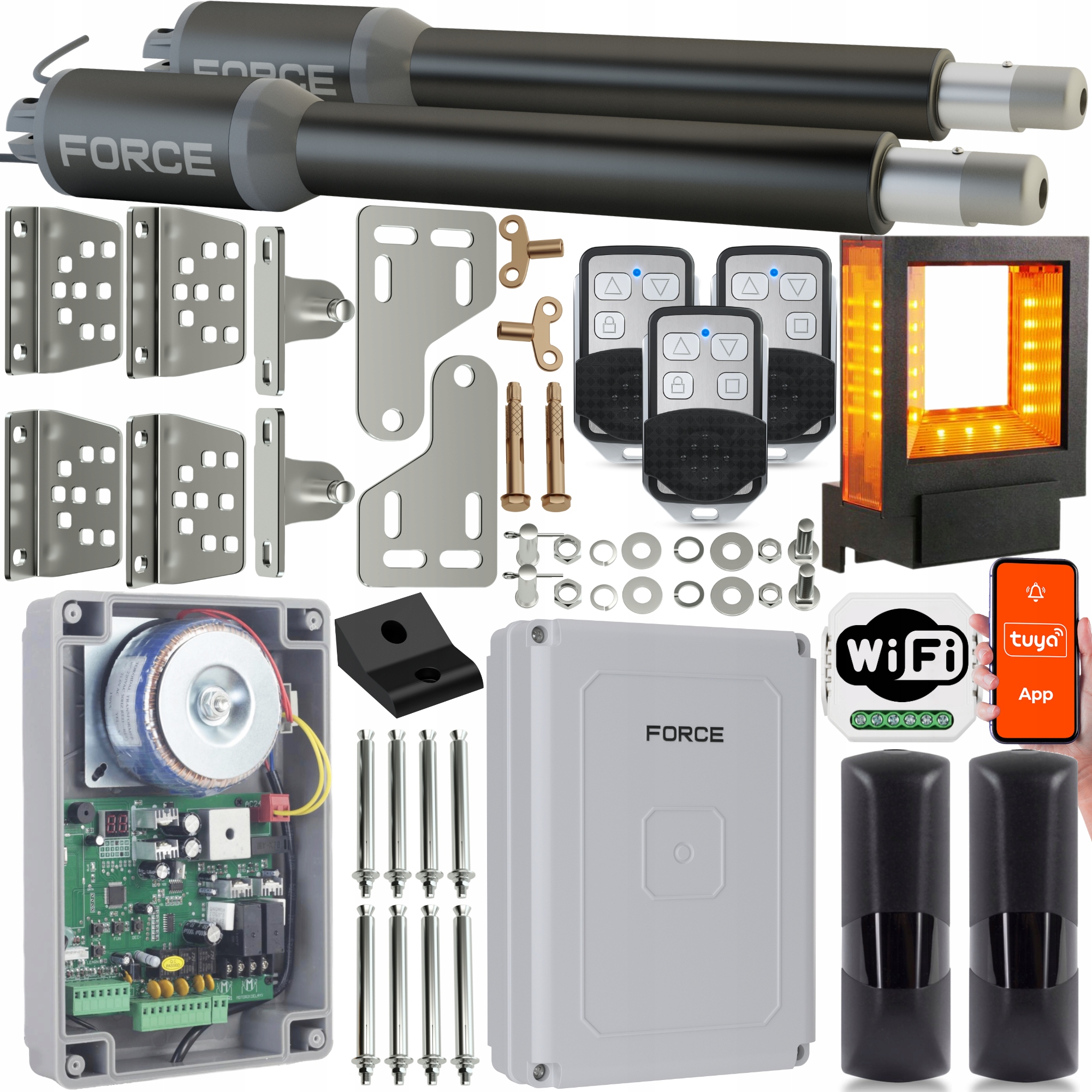 Sada pro dvoukřídlou bránu Force SW200 2x2 m 400 kg WiFI