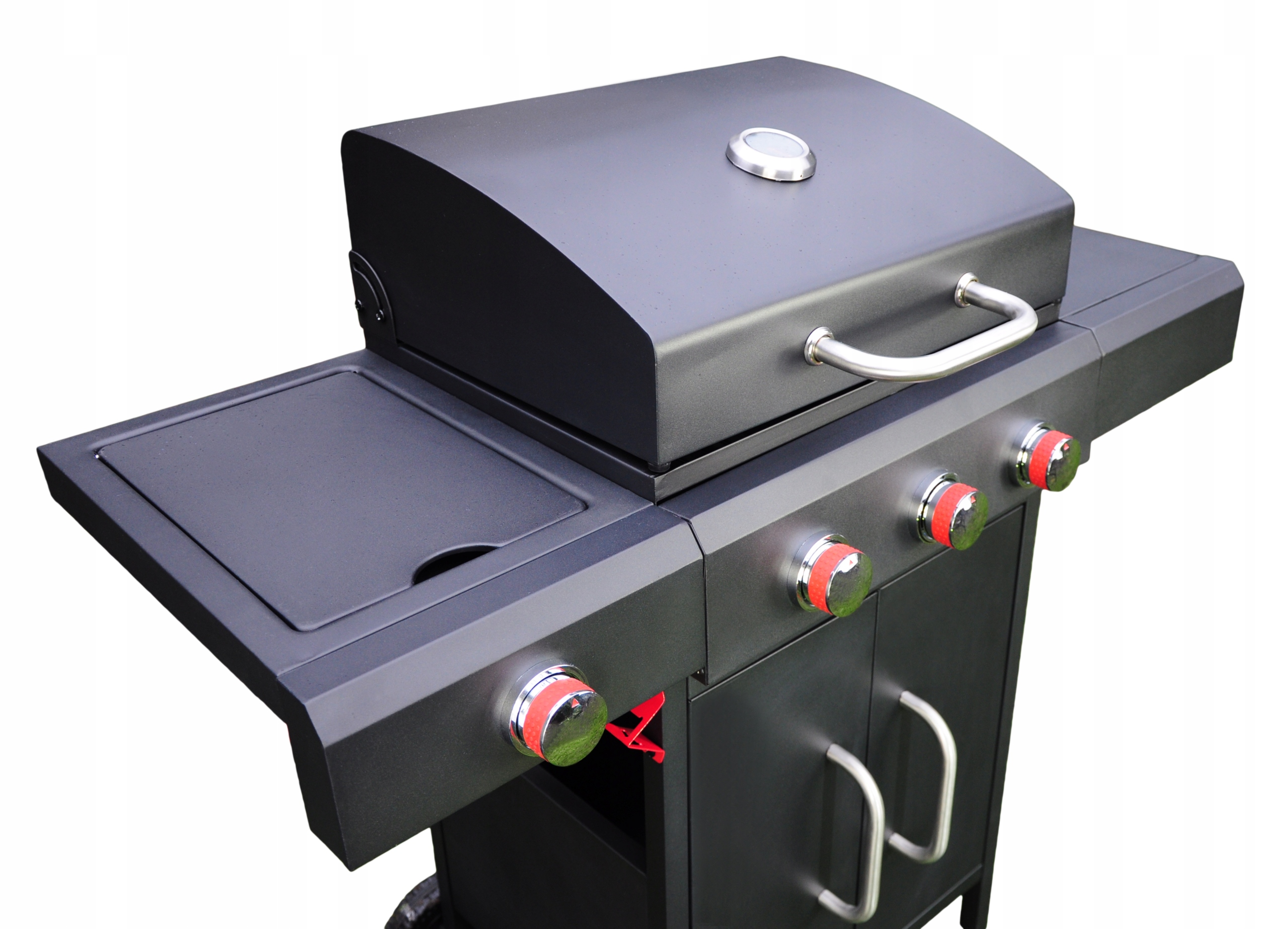 GRILL GAZOWY OGRODOWY 3+1 11,6kW DUŻY RUSZT SZAFKA Szerokość grilla 106 cm