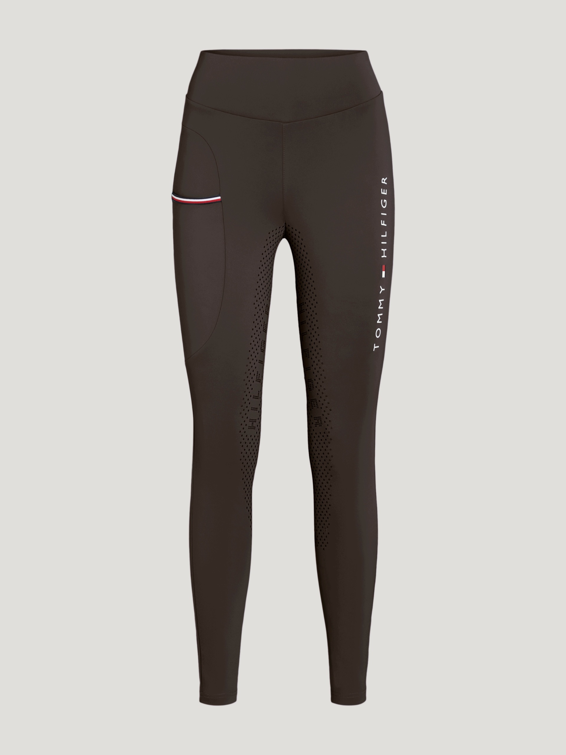 Tommy Hilfiger Equestrian legíny s plnou násypkou Elmira Cacao L