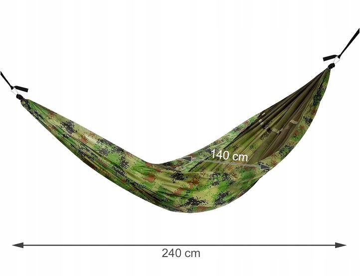 Hamak turystyczny 260x140 cm Materiał stelaża tworzywo sztuczne