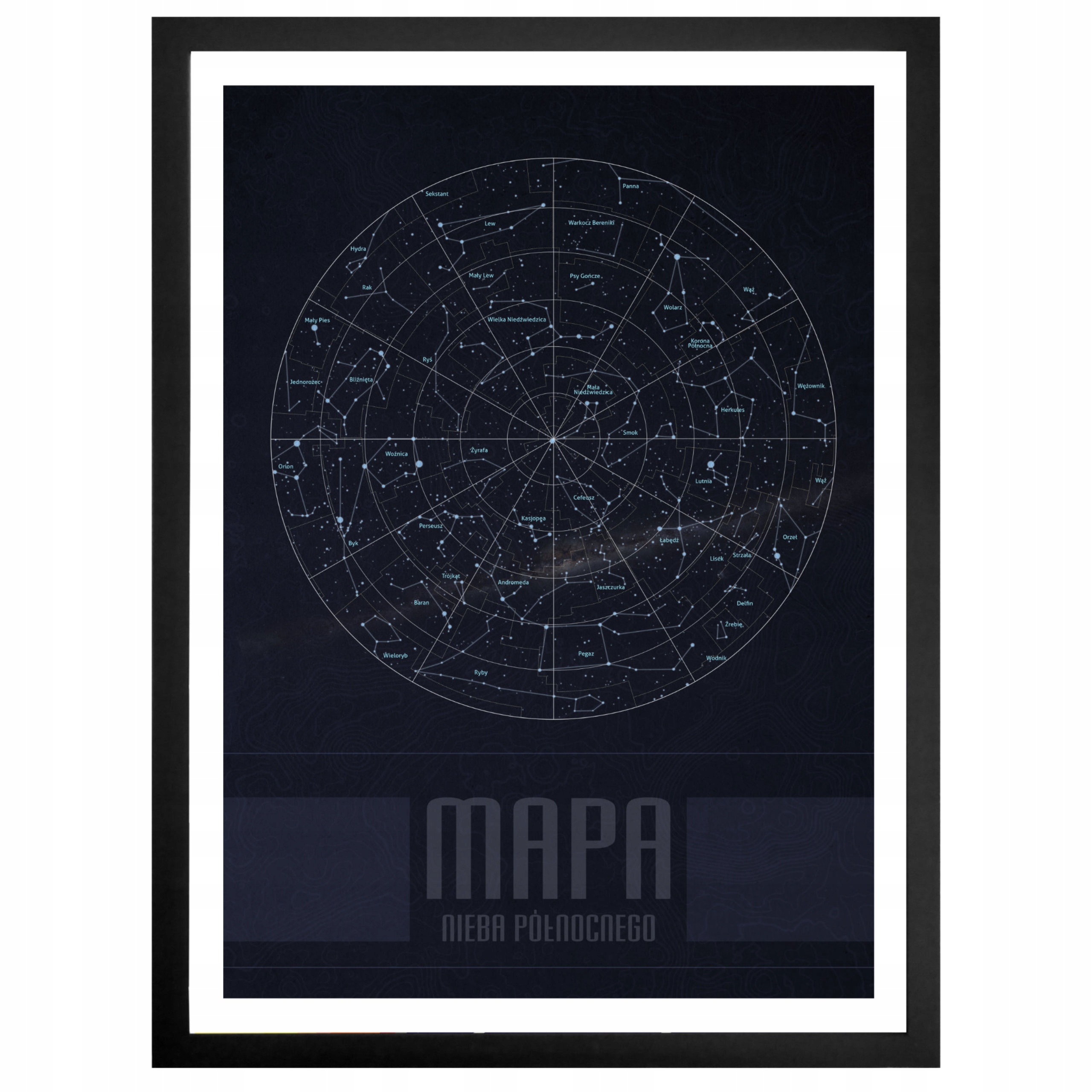 2 PLAKATY W RAMKACH MAPA NIEBA KOSMOS GWIAZDY Marka inna