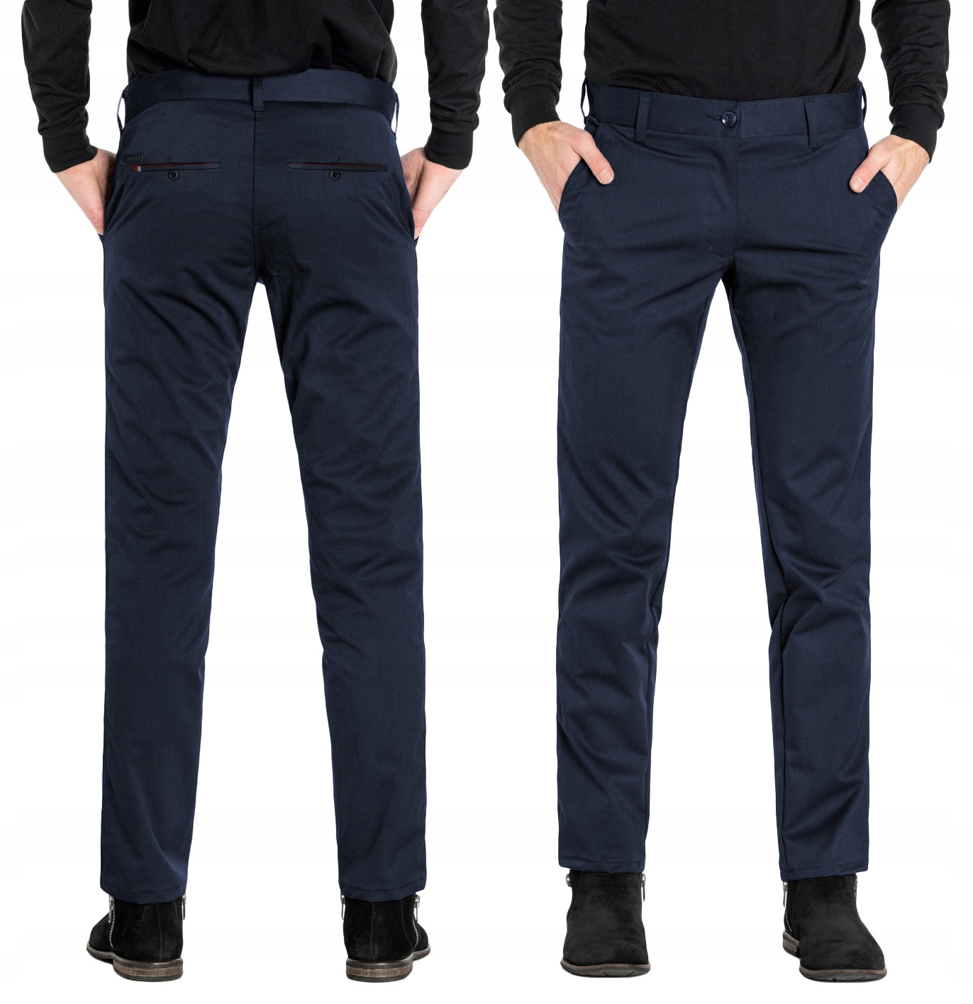 Spodnie Męskie Chino Wizytowe Bawełniane Materiałowe 4359 W33/34