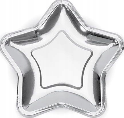 

Talerze Srebrne Gwiazdki Star 23 CM 6 Szt.