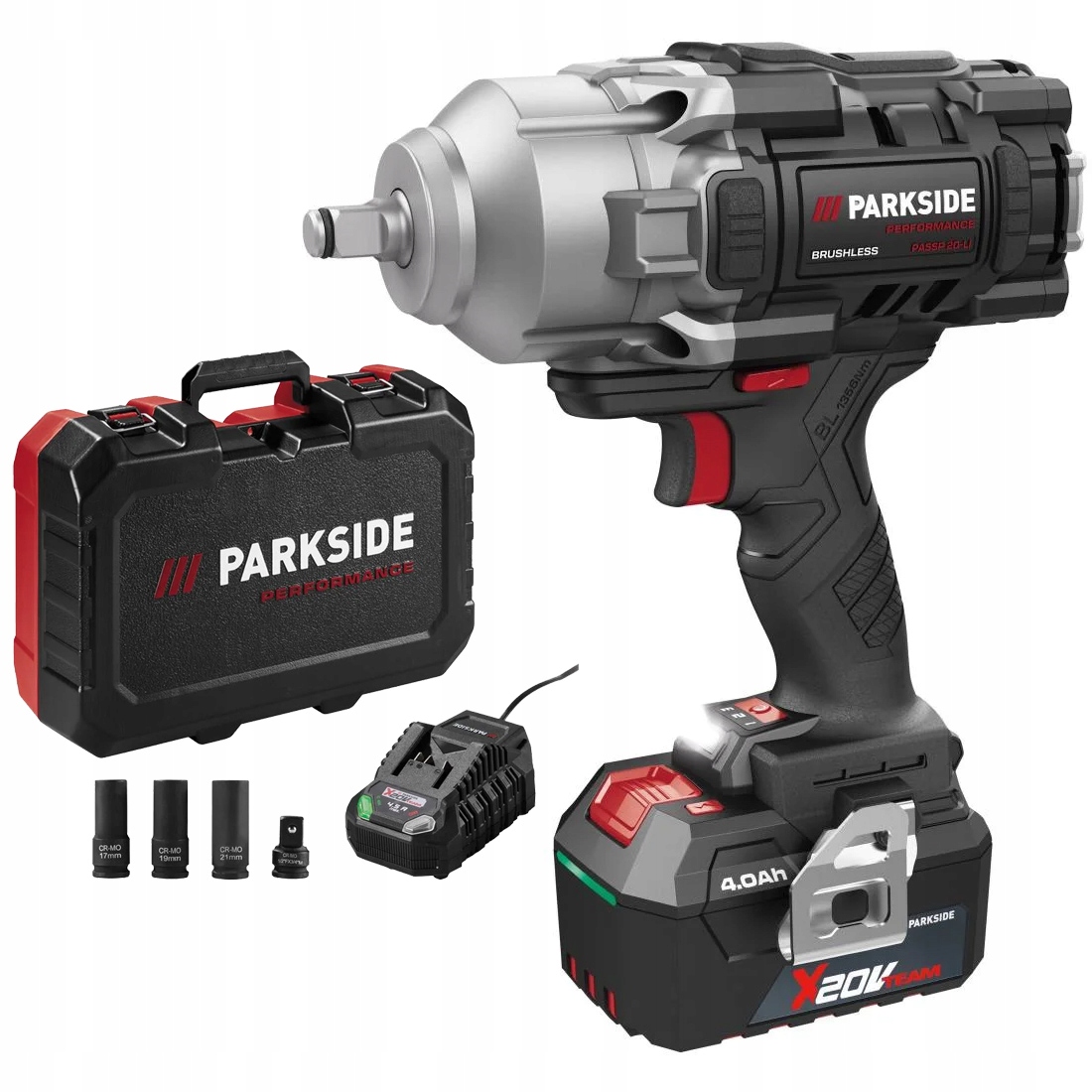 Aku Rázový Utahovák Parkside Passp C4 20V Aku Nabíječka Kufr