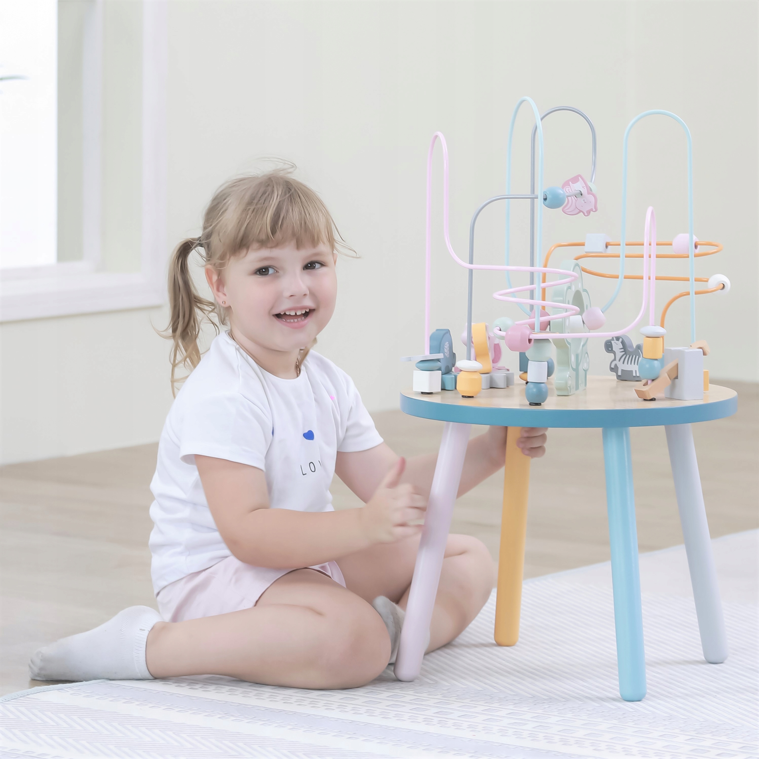 VIGA DREWNIANY STOLIK EDUKACYJNY PRZEPLATANKA Marka Viga