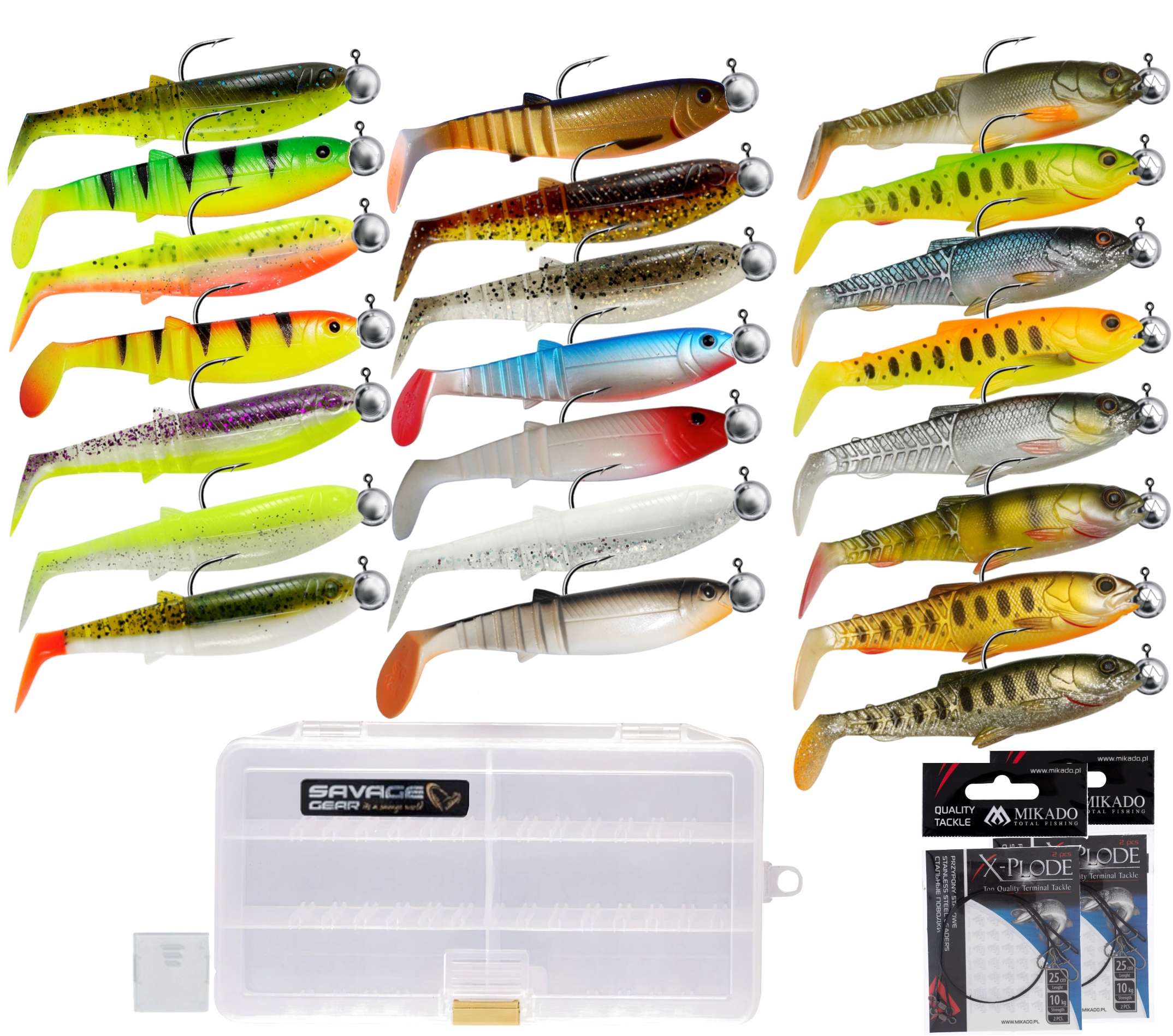 gumy zestaw Rtf Cannibal od Savage Gear 10cm w pudełku zestaw prezentowy