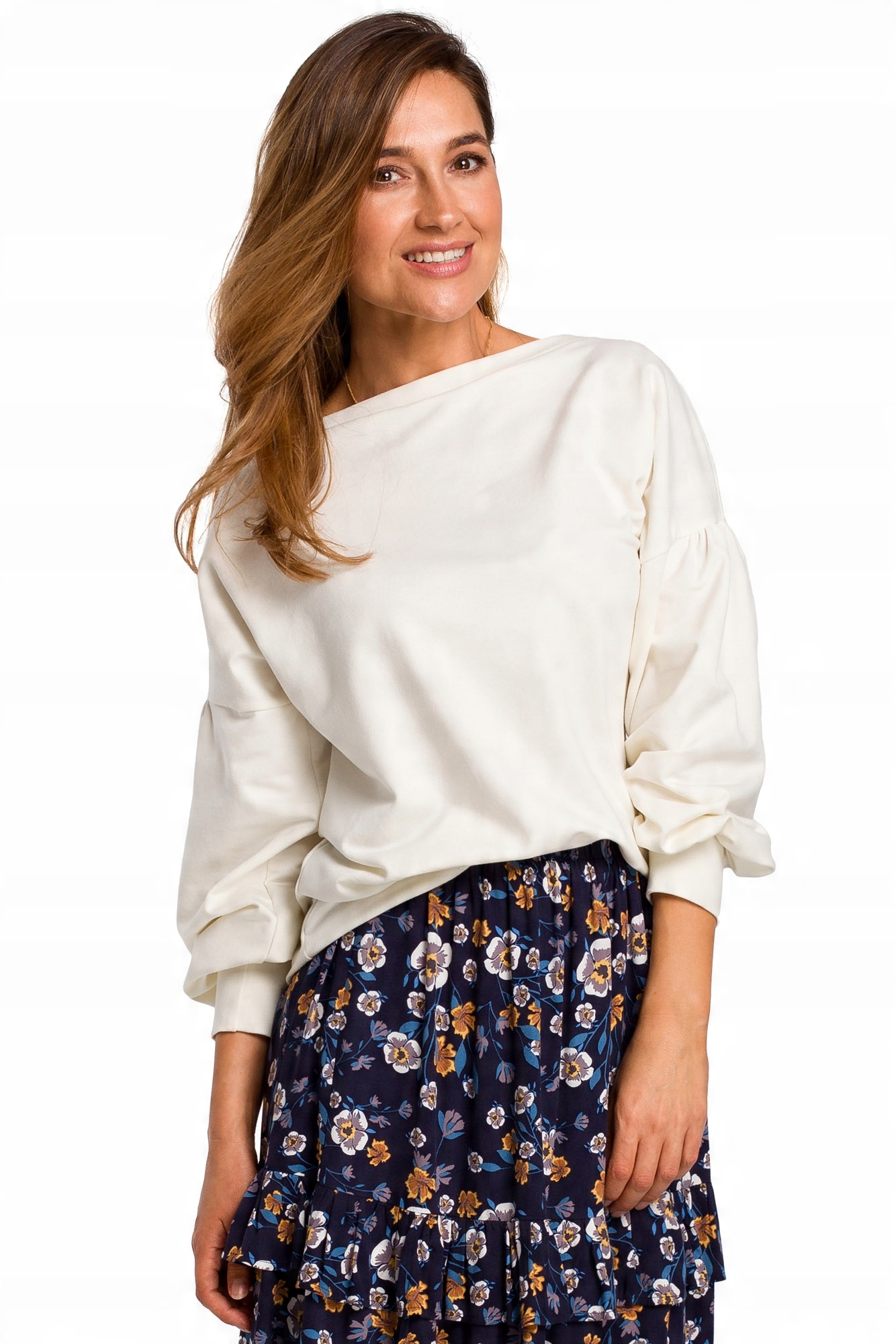 

Style S176 Bluzka Z Bufiastymi Ręk *2XL/3XL* Ecru