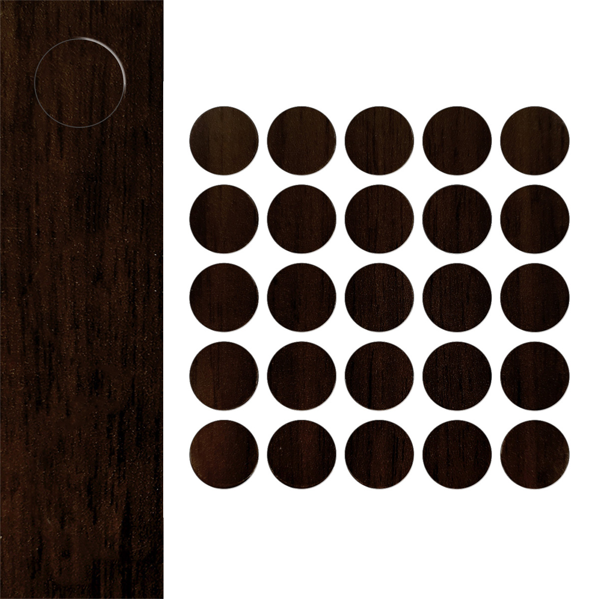 

Zaślepki Meblowe fi14mm Samoprzylepne Orzech Zm22