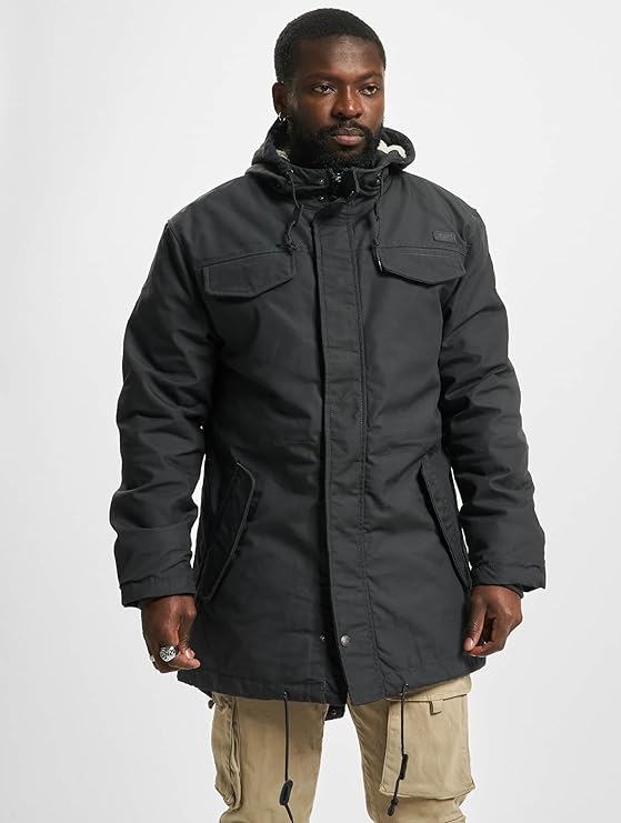Brandit Pánská Šedá Parka S Kapucí A Kapsami Na Boky 5XL 2FA