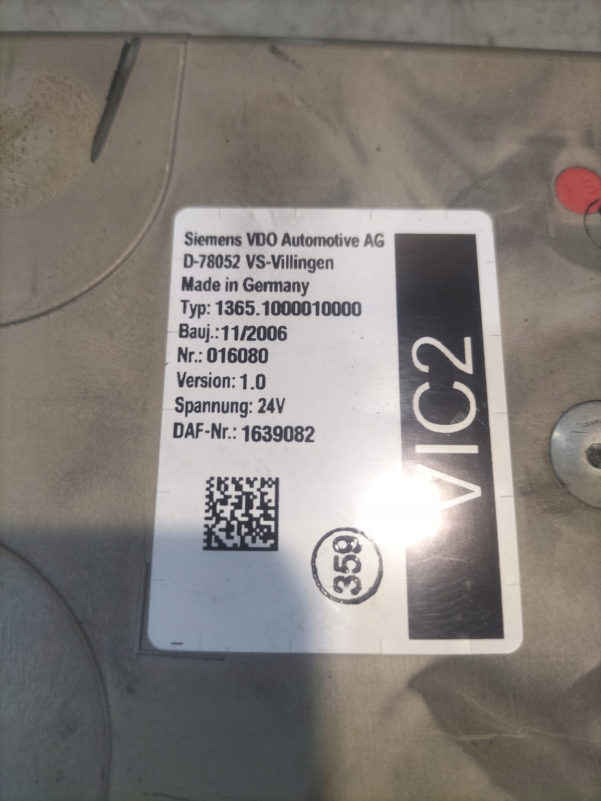 Bedienteil DAF OE 1639082