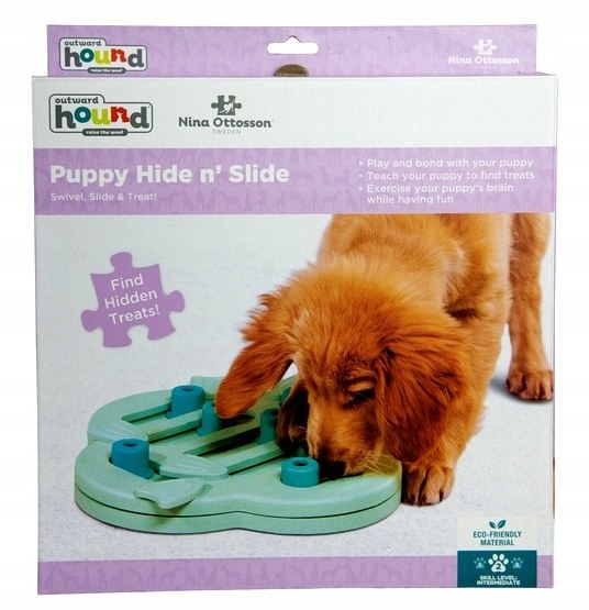 Levně Nina Ottosson Puppy Hide 'n Slide Green vzdělávací hra