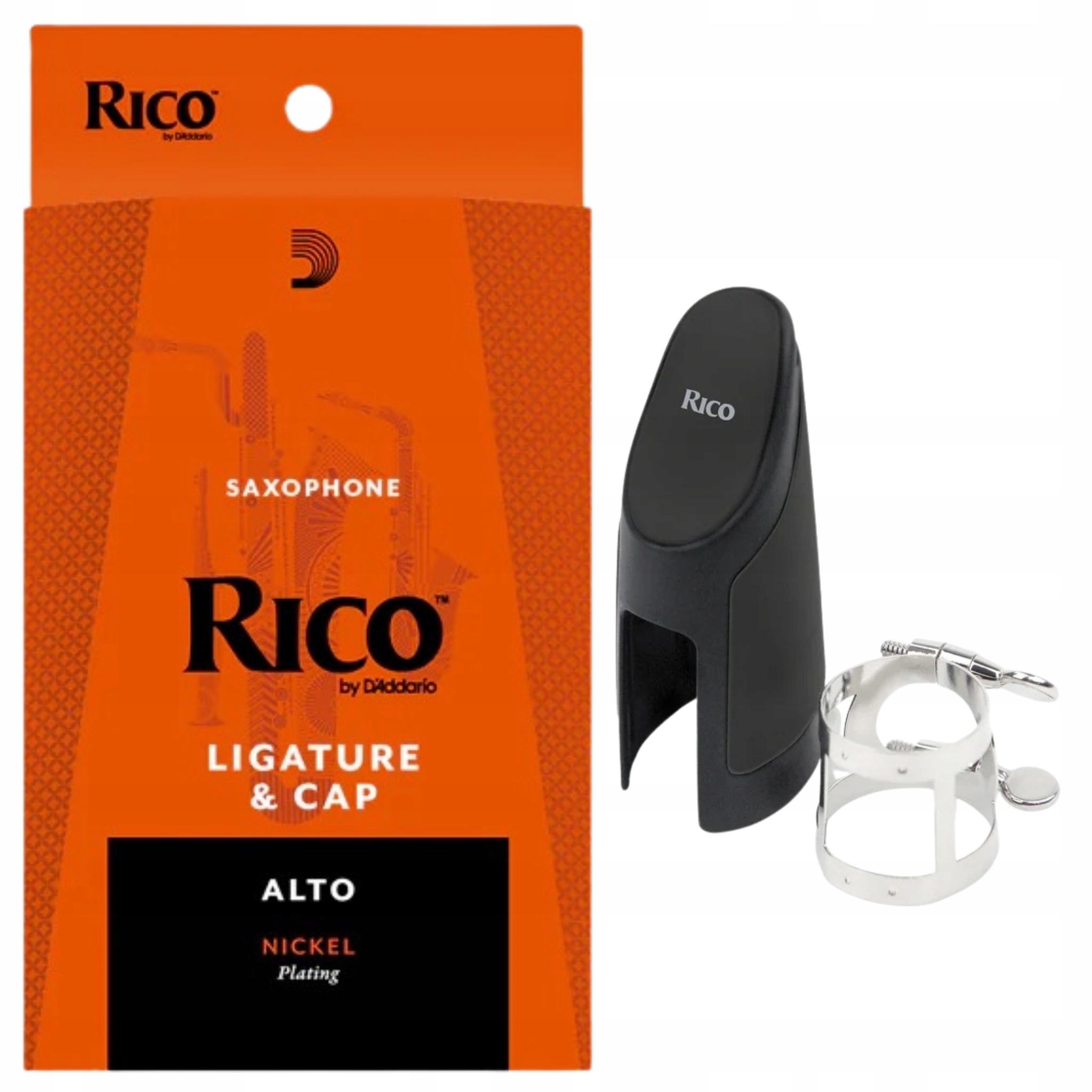 Ligatura a Karkulka Rico pro altový saxofon Niklovaná D'Addario RAS1N