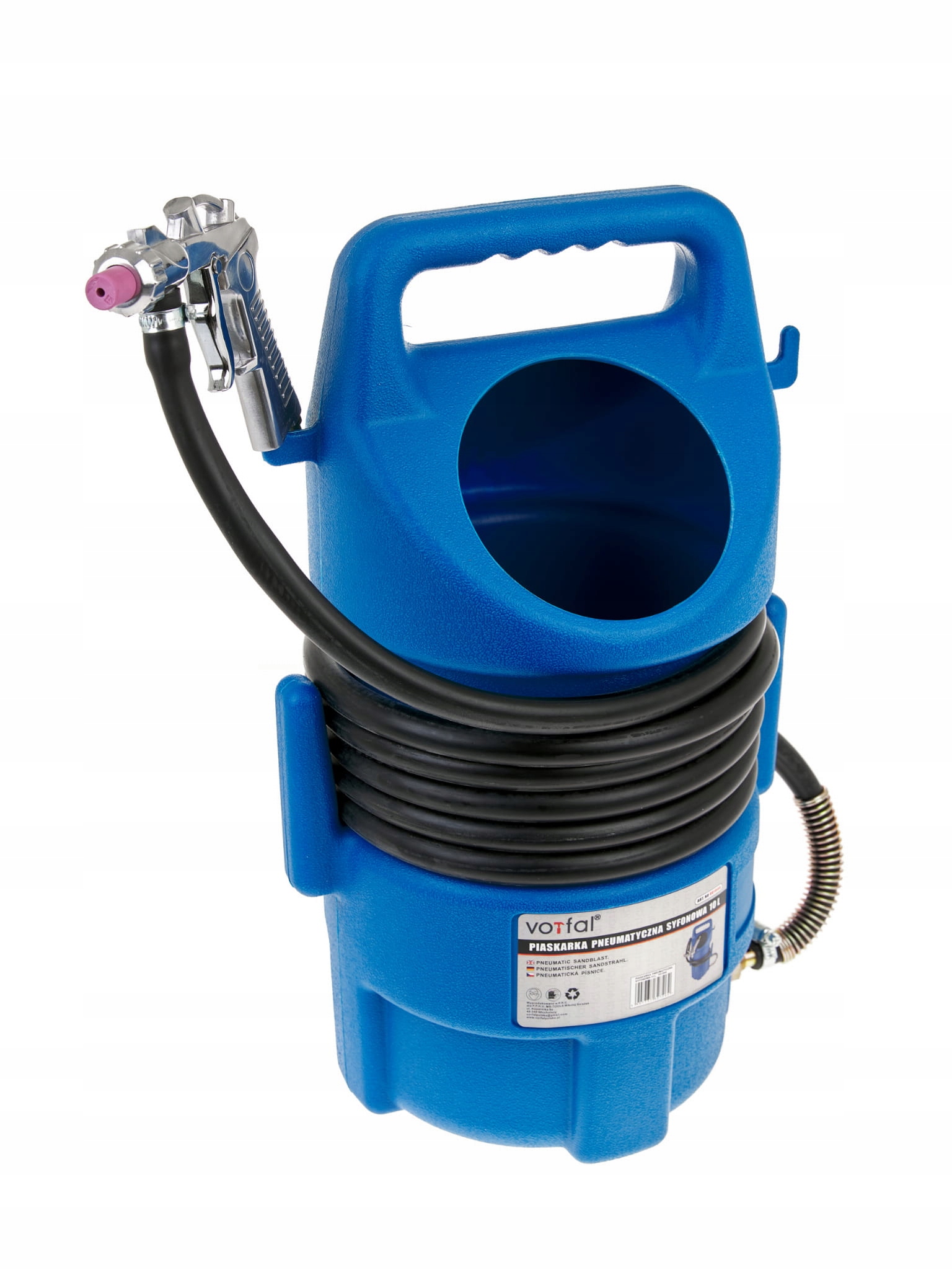 PIASKARKA SYFONOWA 10L 4 DYSZE DO PIASKOWANIA Marka Vorfal