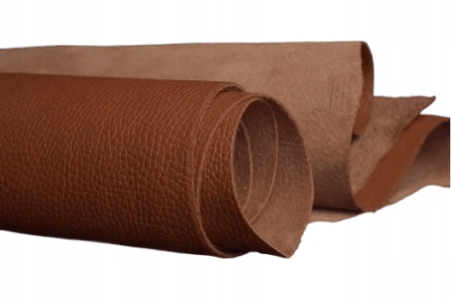 Přírodní hovězí kůže lícová světle hnědá tloušťka 1,5 mm 1m2